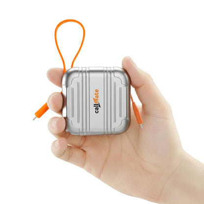 10K Power Bank – Retractable Cable Edition